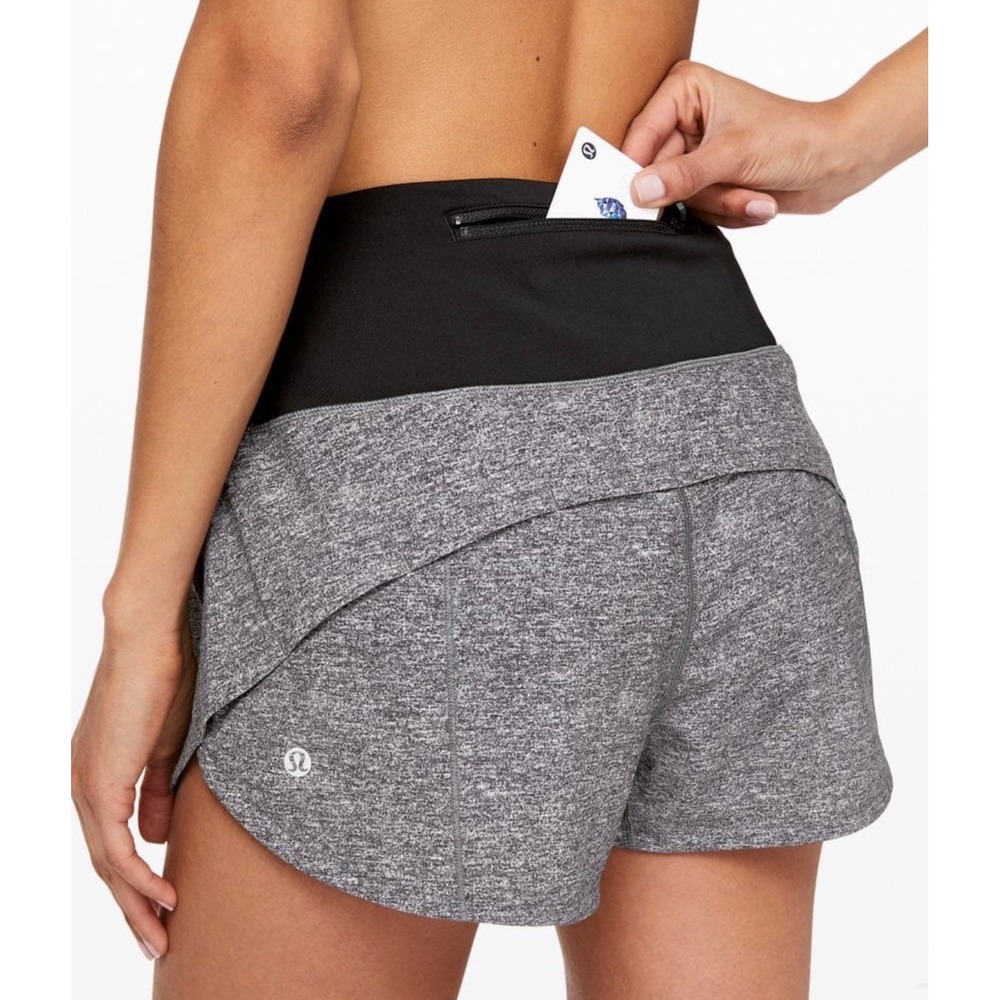 Lululemon Speed Up Shorts 3" Heather Lux Multi Black Athleisure Hiking Yoga 8
